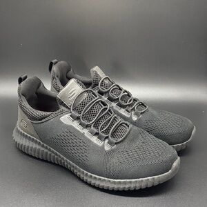 Skechers Men's Black Worked Relaxed Fit Cessnock SR Sz 7.5